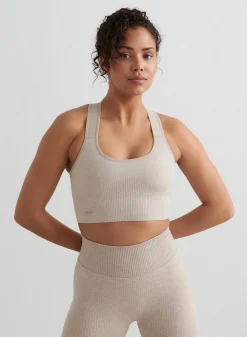 Ribbed Sports Bras|High Support^AIM’N High Support Ribbed Bra Beige