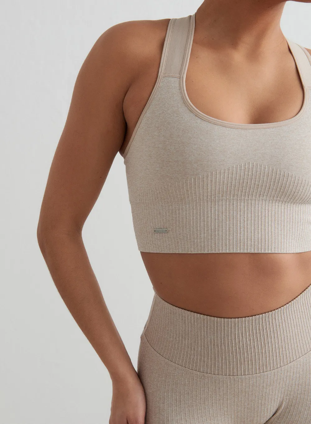 Ribbed Sports Bras|High Support^AIM’N High Support Ribbed Bra Beige