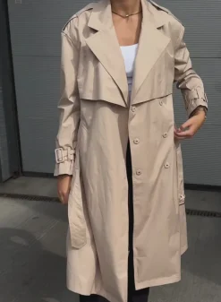 Høstjakker|Jakker Til Hverdags^AIM’N Recycled Tech Trench Coat Beige