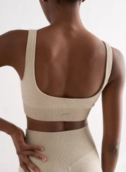Ribbed Sports Bras|Seamless Sports Bras^AIM’N Ribbed Seamless Bra Beige