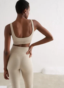Ribbed Sports Bras|Seamless Sports Bras^AIM’N Ribbed Seamless Bra Beige