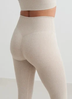 Treningstights|Ribbete Tights^AIM’N Ribbed Seamless Tights Beige
