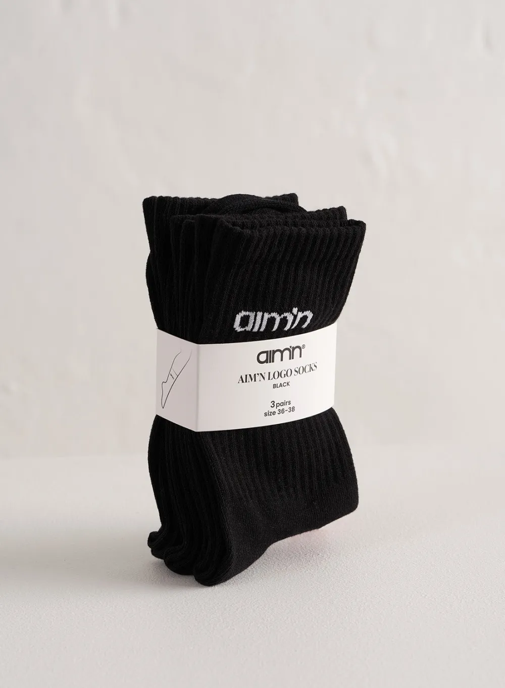 Sokker^AIM’N Aim'n Logo Socks 3-pack Black