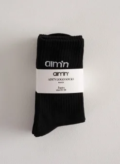 Sokker^AIM’N Aim'n Logo Socks 3-pack Black