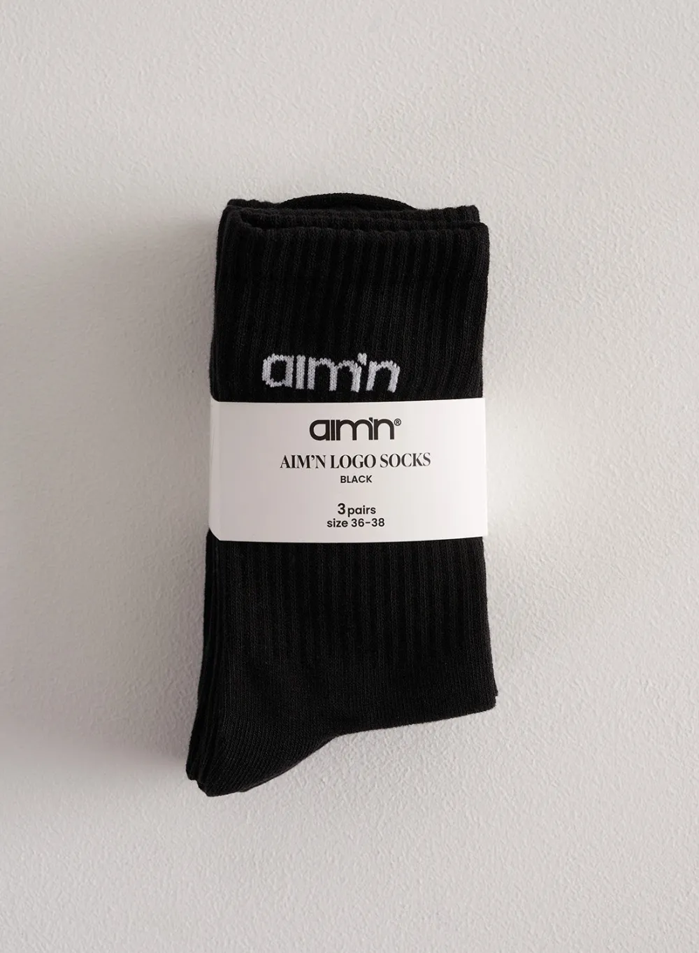 Sokker^AIM’N Aim'n Logo Socks 3-pack Black
