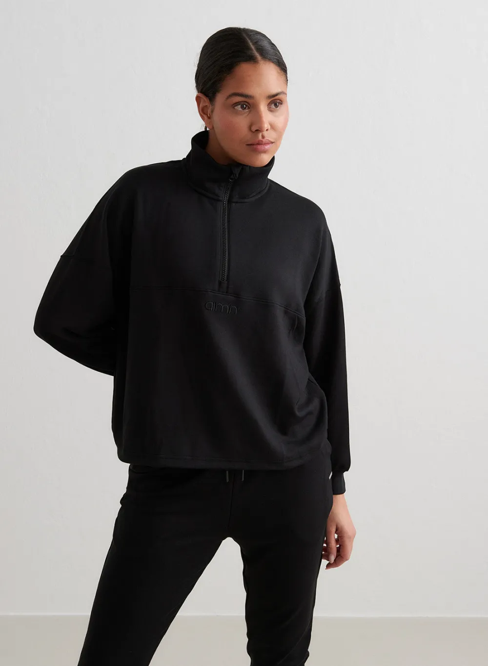 Sweatshirts|Gensere^AIM’N Comfy Half Zip Black