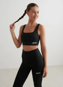 Core Material Sports Bras^AIM’N Core Bra Black
