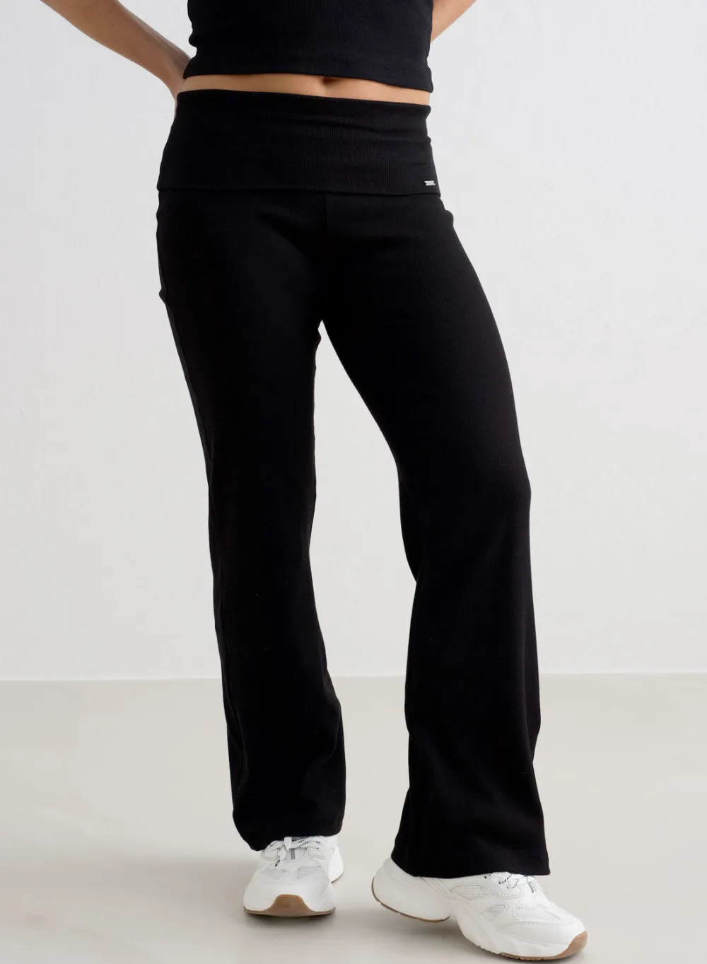 Petite Tights|Myke Bukser^AIM’N Ease Ribbed Petite Pants Black
