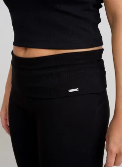 Petite Tights|Myke Bukser^AIM’N Ease Ribbed Petite Pants Black
