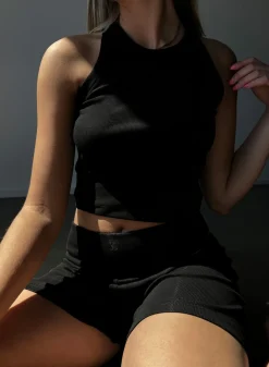 Sweatshorts|Myke Shorts^AIM’N Ease Ribbed Shorts Black
