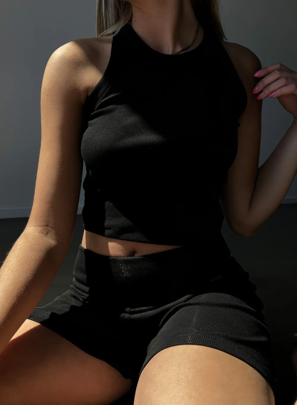 Sweatshorts|Myke Shorts^AIM’N Ease Ribbed Shorts Black