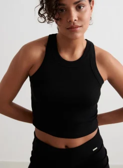 Tank Tops Og Trenings Tank Tops|Cropped Tank Tops^AIM’N Ease Ribbed Tank Top Black
