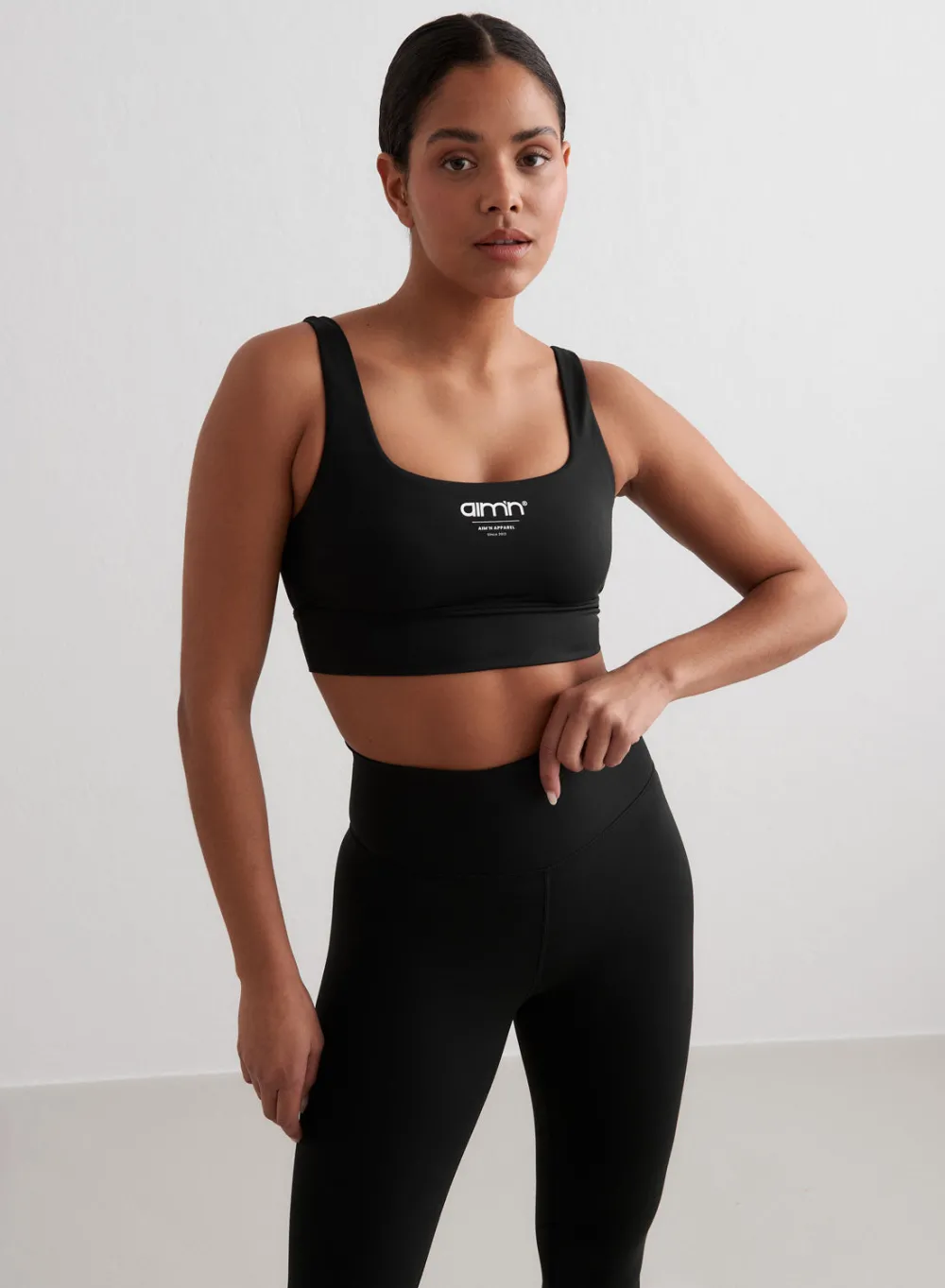 Core Material Sports Bras^AIM’N Edge Core Bra Black