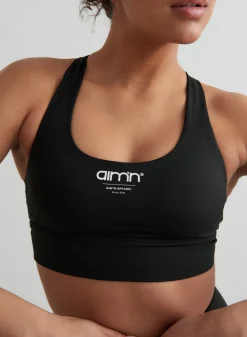 Core Material Sports Bras^AIM’N Edge Core Racerback Bra Black