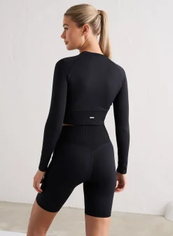 Seamless Biker Shorts|All Biker Shorts^AIM’N Black Limitless Seamless Biker Shorts