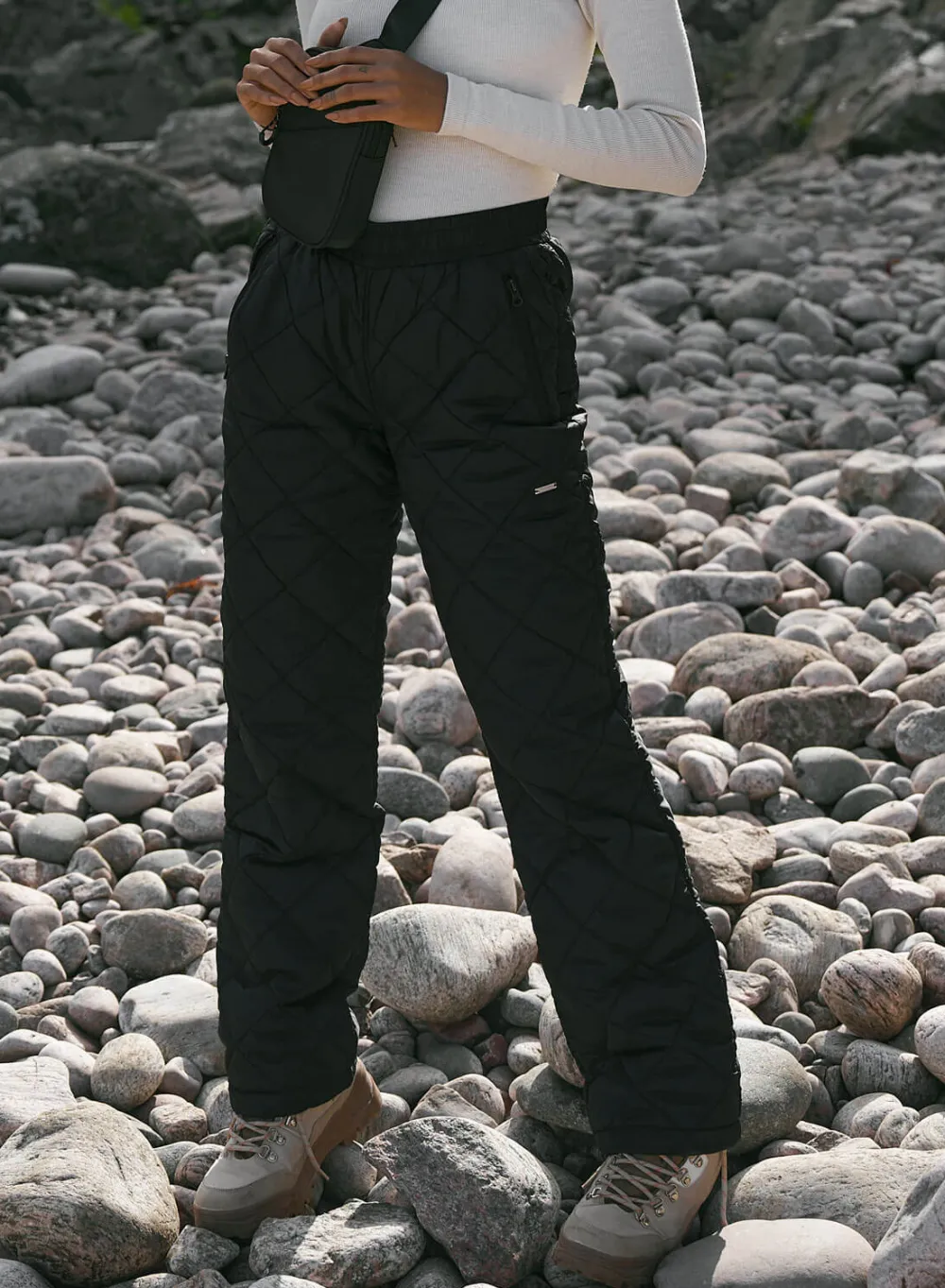 Outdoor Pants|Workout Pants^AIM’N Black Quilted Pants