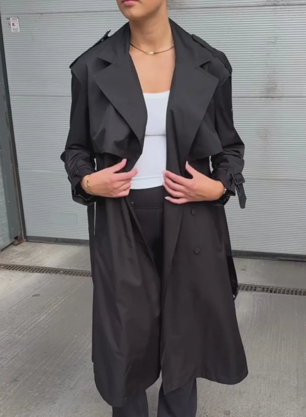 Høstjakker|Jakker Til Hverdags^AIM’N Recycled Tech Trench Coat Black