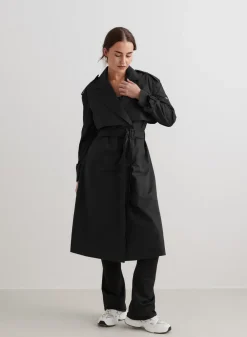 Høstjakker|Jakker Til Hverdags^AIM’N Recycled Tech Trench Coat Black