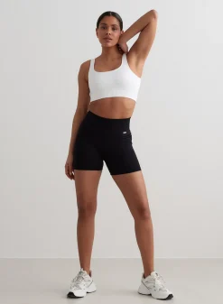 All Biker Shorts|Running Shorts^AIM’N Ribbed Midi Biker Shorts Black