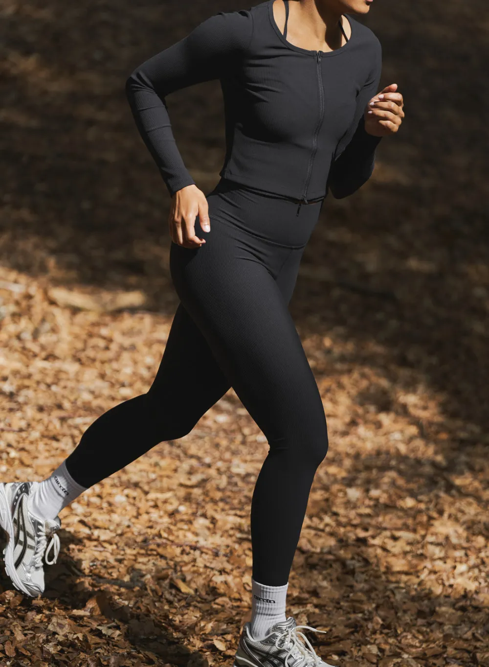 Treningstights|Ribbete Tights^AIM’N Ribbed Performance Tights Black