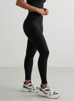 Treningstights|Ribbete Tights^AIM’N Ribbed Performance Tights Black