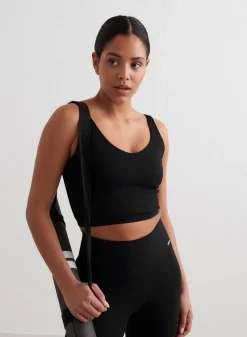 Tank Tops Og Trenings Tank Tops|Seamless Tank Tops^AIM’N Ribbed Seamless Bralette Black