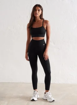 Treningstights|Ribbete Tights^AIM’N Ribbed Seamless Petite Tights Black