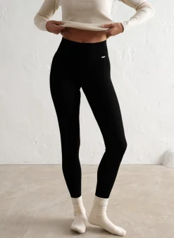 Treningstights^AIM’N Ribbed Wool Leggings Black