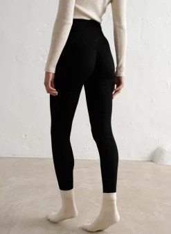 Treningstights^AIM’N Ribbed Wool Leggings Black