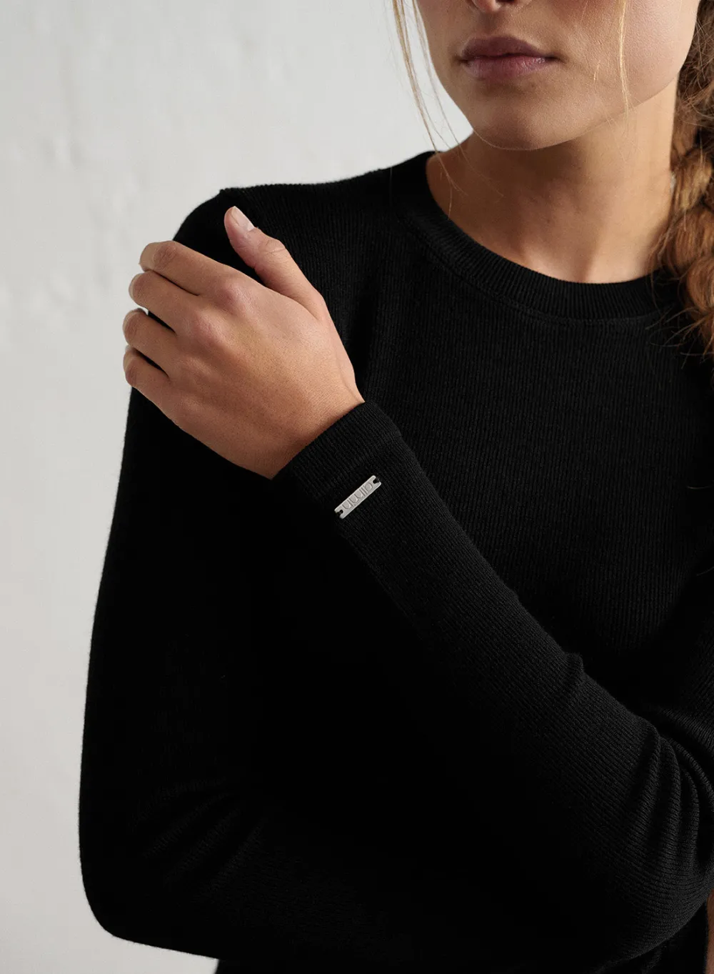 Langermede Skjorter^AIM’N Ribbed Wool Long Sleeve Black
