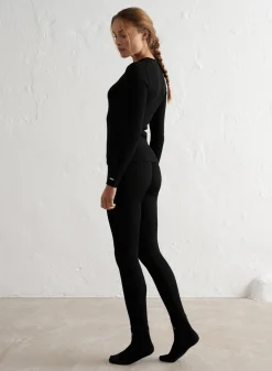 Langermede Skjorter^AIM’N Ribbed Wool Long Sleeve Black