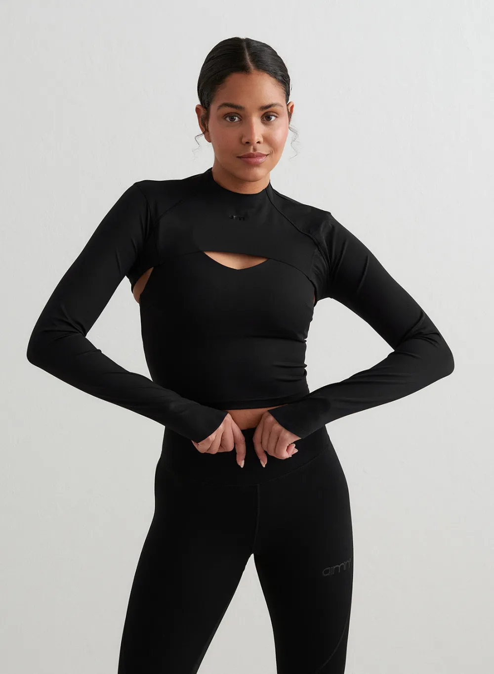 Langermede Skjorter|Everyday Shirts^AIM’N Black Sculpting Long Sleeve Bolero