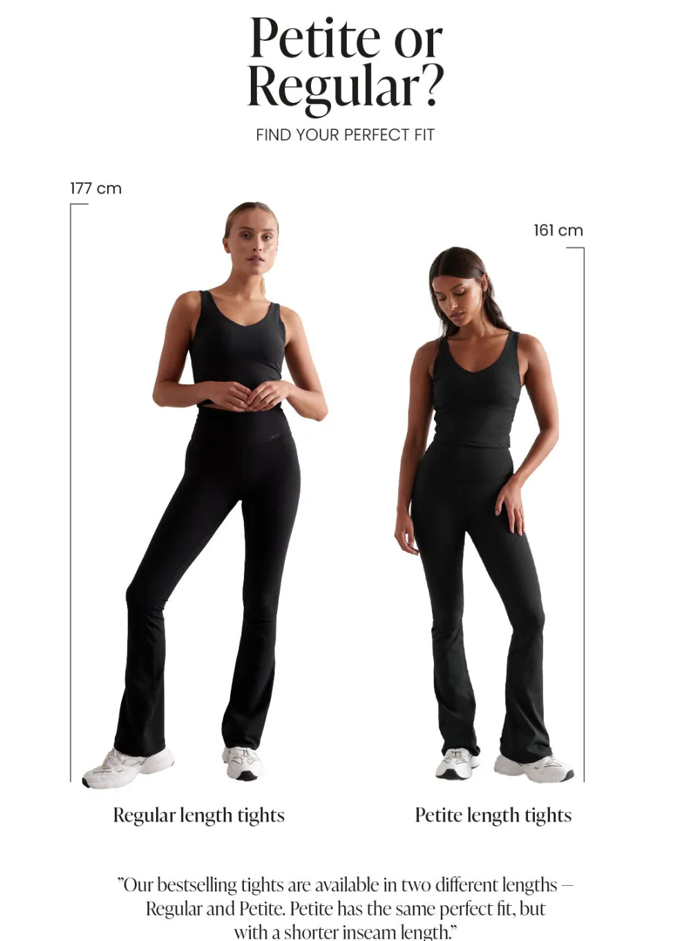 Treningstights|Flare Leggings & Tights^AIM’N Sense Flare Petite Tights Black