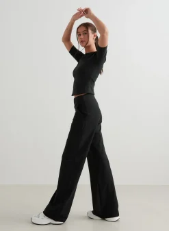 Sense Tights|Workout Pants^AIM’N Sense Wide Pants Black