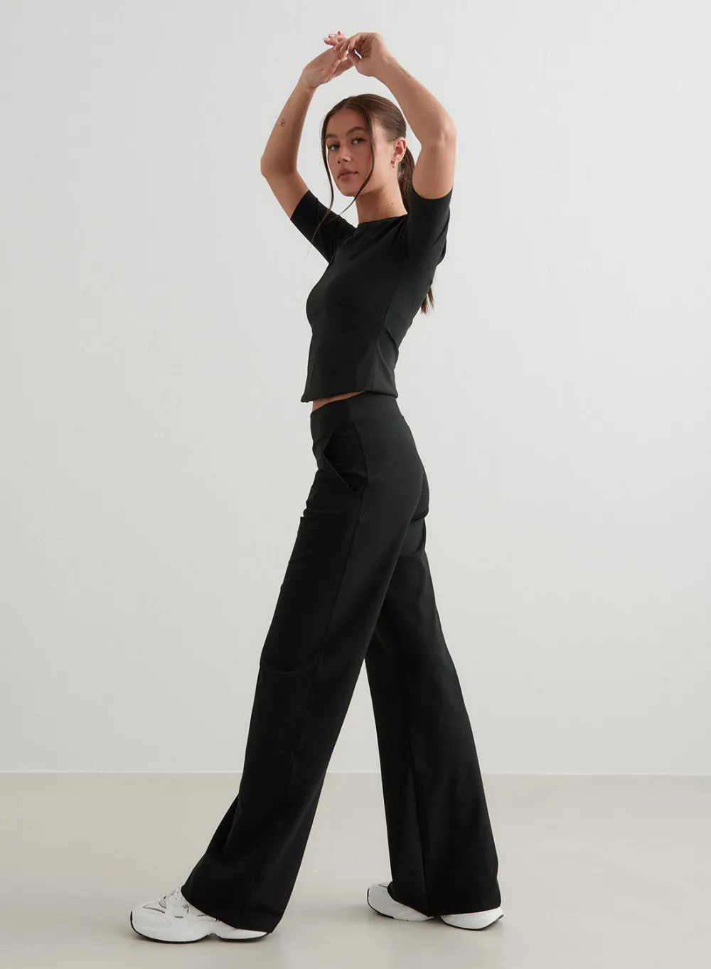Sense Tights|Workout Pants^AIM’N Sense Wide Pants Black
