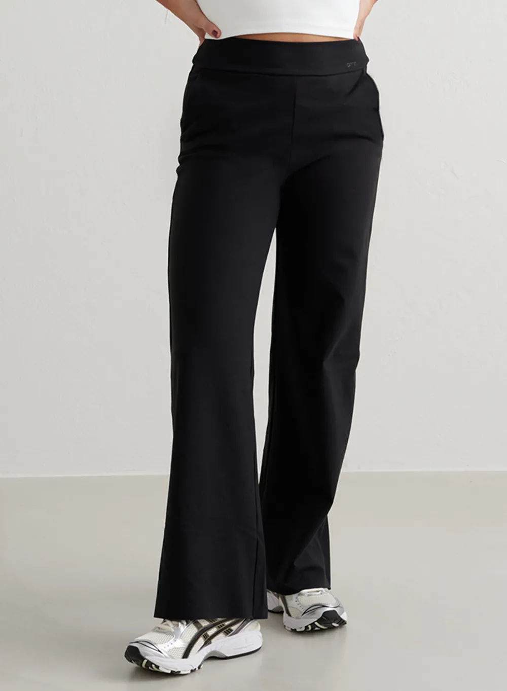 Petite Tights|Workout Pants^AIM’N Black Sense Wide Petite Pants