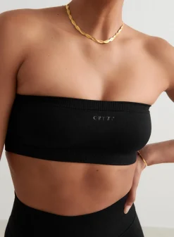 Seamless Sports Bras^AIM’N Black Shape Seamless Bandeau Bra