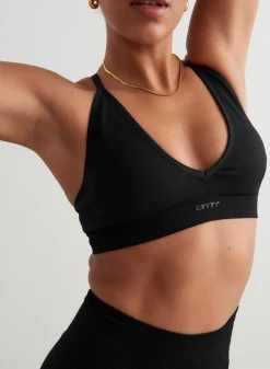 Seamless Sports Bras^AIM’N Shape Seamless Cross Back Bra Black