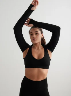 Langermede Skjorter|Long Sleeve Workout Tops^AIM’N Black Shape Seamless Long Sleeve Bolero