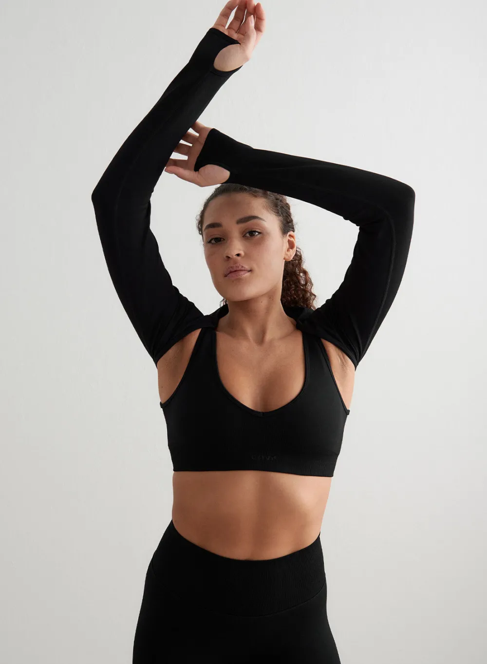 Langermede Skjorter|Long Sleeve Workout Tops^AIM’N Black Shape Seamless Long Sleeve Bolero