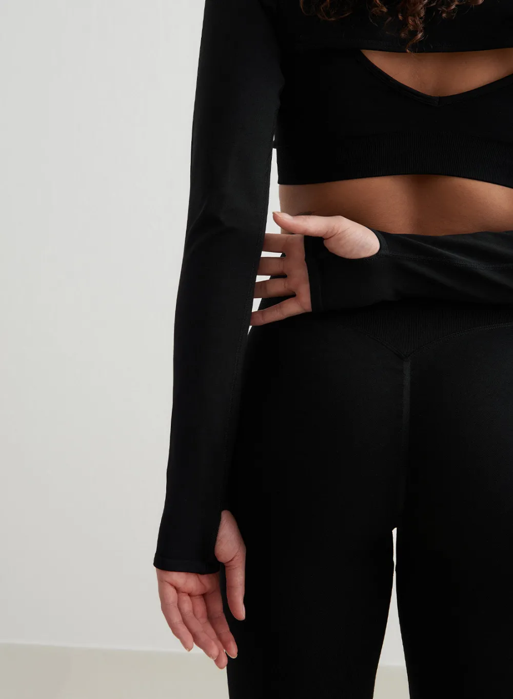 Langermede Skjorter|Long Sleeve Workout Tops^AIM’N Black Shape Seamless Long Sleeve Bolero
