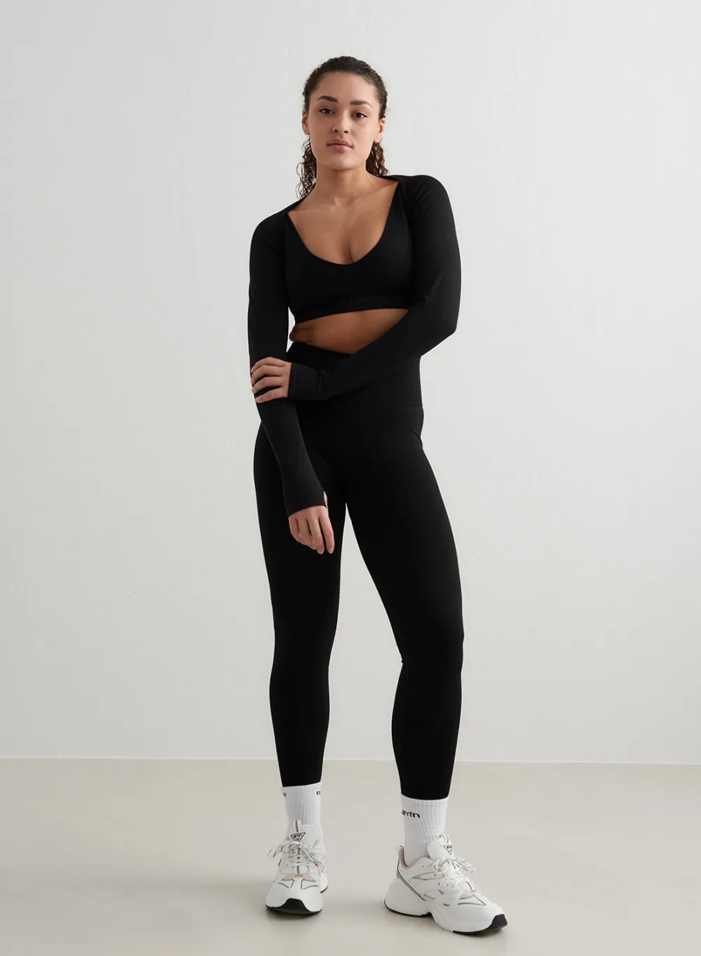 Langermede Skjorter|Long Sleeve Workout Tops^AIM’N Black Shape Seamless Long Sleeve Bolero