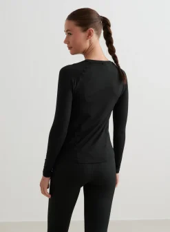 Langermede Skjorter|Long Sleeve Workout Tops^AIM’N Soft Basic Long Sleeve Black