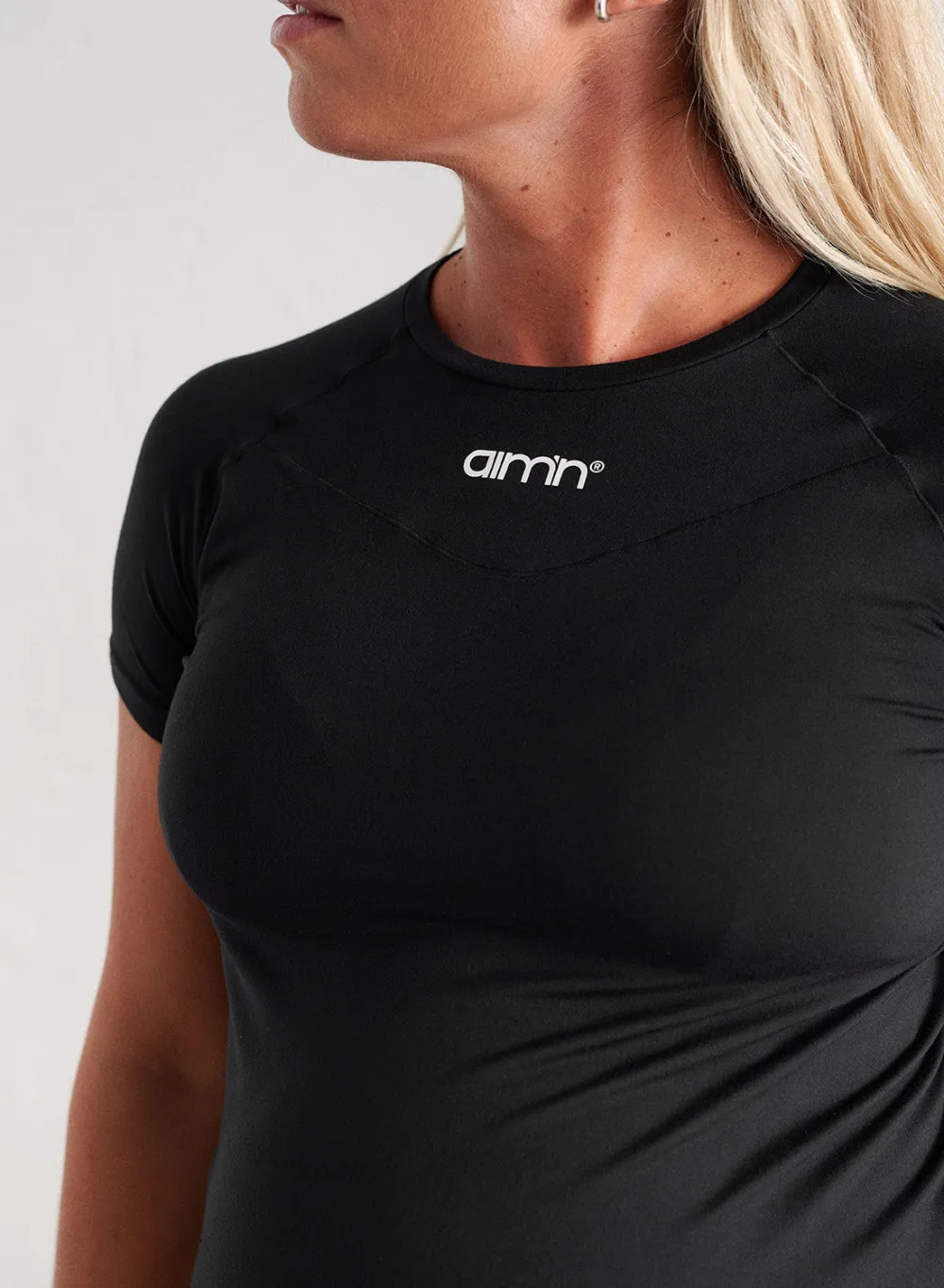 T-skjorter|Trenings-T-shirts^AIM’N Black Soft Basic Maternity Short Sleeve