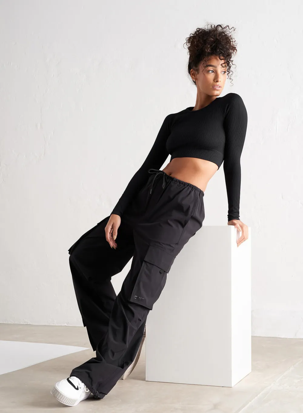 Workout Pants^AIM’N Windbreaker Parachute Pants Black