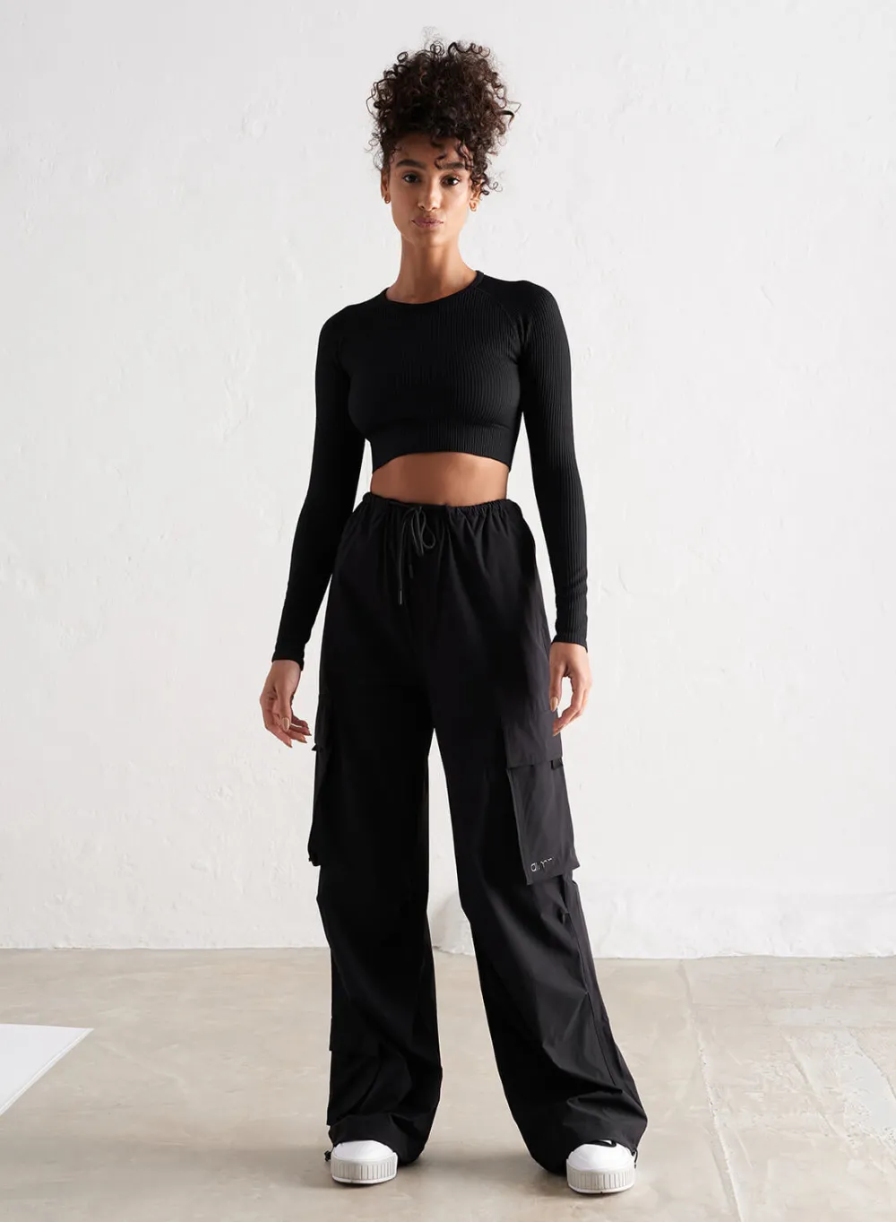 Workout Pants^AIM’N Windbreaker Parachute Pants Black