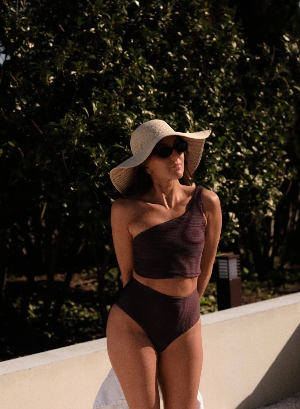 Bikinitopper^AIM’N Capri One Shoulder Bikini Bra Cacao