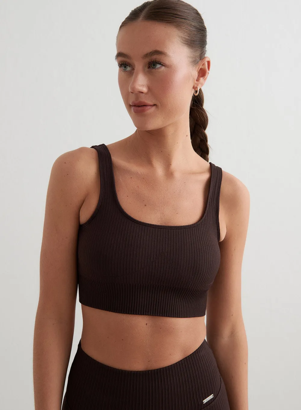 Ribbed Sports Bras|Seamless Sports Bras^AIM’N Ribbed Seamless Bra Cacao