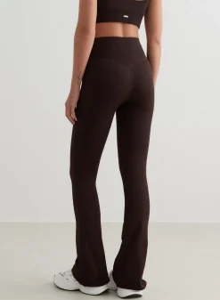 Treningstights|Ribbete Tights^AIM’N Ribbed Seamless Flare Tights Cacao