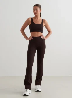 Treningstights|Ribbete Tights^AIM’N Ribbed Seamless Flare Tights Cacao